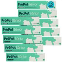 Própet sênior 14g pré e probiótico para cães e gatos ucbvet kit com 10