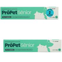 Própet sênior 14g pré e probiótico para cães e gatos ucbvet kit com 2