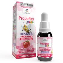 Propoflex Kids Crianças Extrato Própolis Verde Aquoso Mel Sabor Morango 30mL Gotas Apisvida Propoflex Kids Crianças Extrato Própolis Verde Aquoso Mel Sabor Morango 30mL Gotas Apisvida
