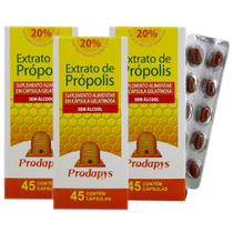 Própolis Marrom - Suplemento Alimentar 45 Cáps sem Álcool Kit com 3