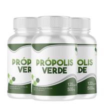 Própolis Verde 500mg 120 Cápsulas - Kit 3 frascos x 120 Cáps