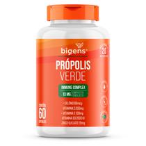 Própolis Verde Complex Imunidade 13mg de Fenólicos Vitaminas C D3 e Selênio Zinco Bigens