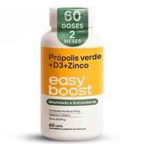 Própolis Verde D3 Zinco Easy Boost 35mg Fenóis 60 Caps