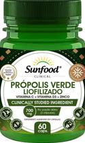 Própolis Verde Liofilizado + Vitamina C + Vitamina D3 + Zinco 700mg 60 Cápsulas - Sunfood