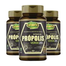 Própolis Verde + Vitamina C Zinco Selênio 60 cáps Kit com 3
