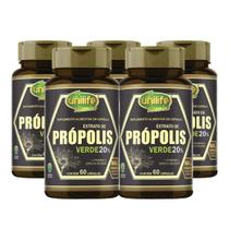 Própolis Verde + Vitamina C Zinco Selênio 60 cáps Kit com 5