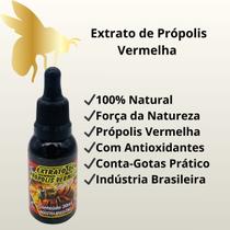 Própolis Vermelha Extrato Líquido Natural Frasco Conta Gotas 30ml