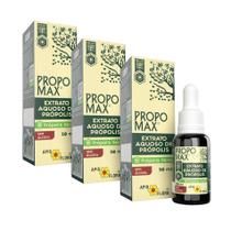 PROPOMAX Extrato Aquoso de Própolis Sem Álcool 30 ml Apis Flora - Kit 3 unidades