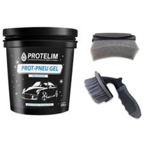 Prot Pneu Gel - Aplicador Pretinho - Escova Pneu - Kit Protelim e Mandala