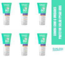 Prot solar fps60 kids 200g sunless toque seco combo 6 und