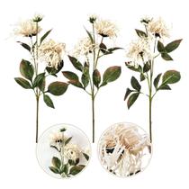Protea Rosa Haste 65X23X15Cm 3 Flores Planta Artificial 3Pc