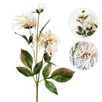 Protea Rosa Haste 65X23X15Cm 3 Flores Planta Artificial