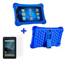Proteção Colorida: Kit Capa Infantil + Película de Vidro Temperado para Tablet Amazon Fire HD 7"