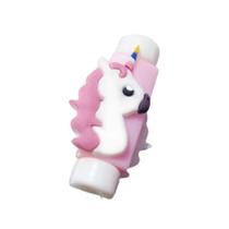 Proteção decorativa para cabo lightning patinho unicórnio