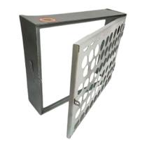 Proteção para Hidrômetro Tela Moeda com Porta Cadeado 50x40cm Branco Brassol