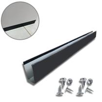 Proteção Para Porta de Madeira Contra Umidade Chapa Galvanizada Na Cor Preto 80cm - Loja Adrezz