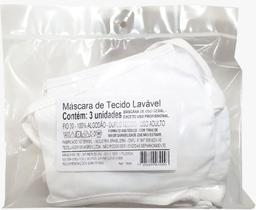 Proteção Respiratória de Tecido Lav. Branca Dupla Kit c/03