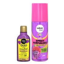 Proteção, Revitalização e Perfume: Óleo Trat. 50ml e Spray Perfumado Uva Salon Line