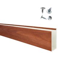 Proteção Salva Porta Na Cor Madeira Amadeirada Contra Umidade Galvanizado 60cm á 100cm 5cm Altura