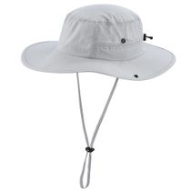Proteção solar de aba larga Hat Home Prefer UPF50+ cinza claro