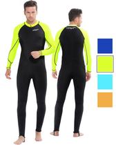 Proteção UV de corpo inteiro Diving Skin COPOZZ para homens preta/verde Proteção UV de corpo inteiro Diving Skin COPOZZ para homens preta/verde