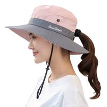 Proteção UV externa Sun Hat Muryobao para mulheres rosa Proteção UV externa Sun Hat Muryobao para mulheres rosa