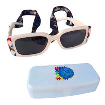 Proteção Visual Óculos Escuro Cream para Autistas Infinity Cream + Jogo Divertido Sentidos