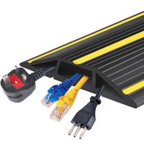 Protector de Cable Papillon de 3 Canales, Resistente, 6.5 m, PVC Negro Protector de Cable Papillon de 3 Canales, Resistente, 6.5 m, PVC Negro