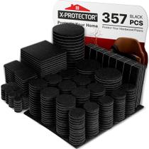 Protectores de Piso para Muebles X-Protector 357 Piezas Almohadillas de Fieltro Negras