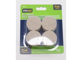 Protectores para piso de muebles PROJEX PAD de fieltro 3,8 cm color beige paquete de 24