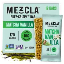 Protein Bar Mezcla Puff Crispy Matcha Vanilla, 10 g, pacote com 12 Protein Bar Mezcla Puff Crispy Matcha Vanilla, 10 g, pacote com 12