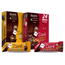 Protein Bar NuGo Dark Variety Pretzel com sal marinho e manteiga de amendoim 12 g de proteína vegana sem glúten Kosher Pareve não transgênica 24 x 40 g