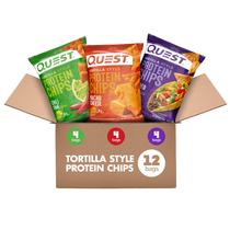 Protein Chips Quest Nutrition Tortilla Style 31g, pacote com 12