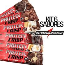 Protein crisp bar integralmedica kit com 6 sabores barrinha