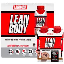 Protein Shake Labrada Lean Body RTD Whey 20 g de chocolate, pacote com 16 unidades