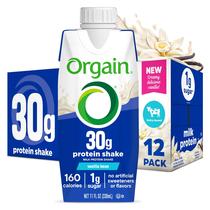 Protein Shake Orgain 30 g de baunilha com alto teor de proteína 325 ml (pacote com 12)