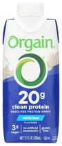 Protein Shake Orgain Vanilla Bean 325 ml de leite alimentado com capim