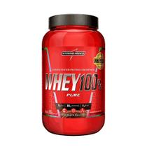 Proteína Concentrada Integralmedica Whey 100% Pure Morango 900g Pote