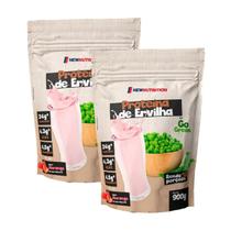 Proteína Da Ervilha 900g 100% Vegetal New Nutrition Kit 2 Unidades