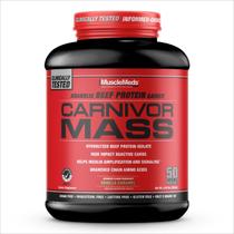 Proteína de carne bovina Mass Gainer MuscleMeds CARNIVOR 2,27 kg de baunilha Proteína de carne bovina Mass Gainer MuscleMeds CARNIVOR 2,27 kg de baunilha