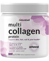 Proteína de colágeno em pó NatureBell 600g com biotina e vitamina C