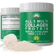 Proteína de colágeno em pó Peak Performance em todos os 5 tipos I, II, III, V, X