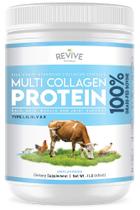 Proteína de colágeno em pó Revive Naturals Multi 473 ml tipos I, II, III, V e X