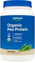 Proteína de ervilha em pó Nutricost Organic 907g sem sabor Proteína de ervilha em pó Nutricost Organic 907g sem sabor