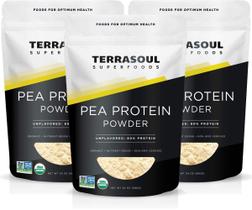 Proteína de ervilha Terrasoul Superfoods Organic 2,04 kg (pacote com 3) Proteína de ervilha Terrasoul Superfoods Organic 2,04 kg (pacote com 3)