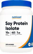 Proteína de Soja Isolada em Pó Nutricost 454g Vegan sem sabor Proteína de Soja Isolada em Pó Nutricost 454g Vegan sem sabor