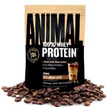 Proteína de soro de leite em pó animal 100% café gelado instantâneo 454g