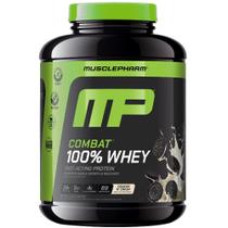 Proteína de soro de leite em pó MusclePharm Combat 100% Cookies de 5 libras Proteína de soro de leite em pó MusclePharm Combat 100% Cookies de 5 libras