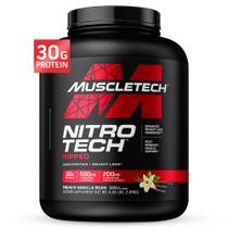 Proteína de soro de leite em pó MuscleTech Nitro-Tech Ripped 1,8 kg de baunilha francesa