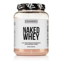 Proteína de soro de leite em pó NAKED Strawberry 25g Grass Fed x24 Serv Proteína de soro de leite em pó NAKED Strawberry 25g Grass Fed x24 Serv
